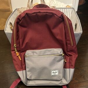 Herschel Supply Company Burgundy and Gray Backpack